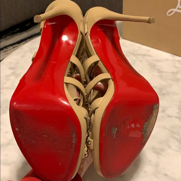 AMAZOUBILLE 120 NAPPA Nude and Rose Gold Heels - Picture 3 of 3